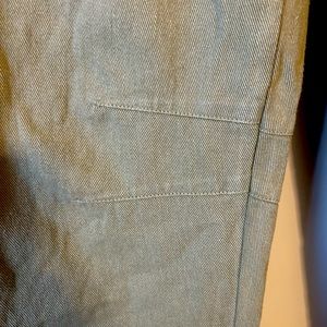 Paper Moon wide leg cropped pants in khaki green, pockets, super flattering